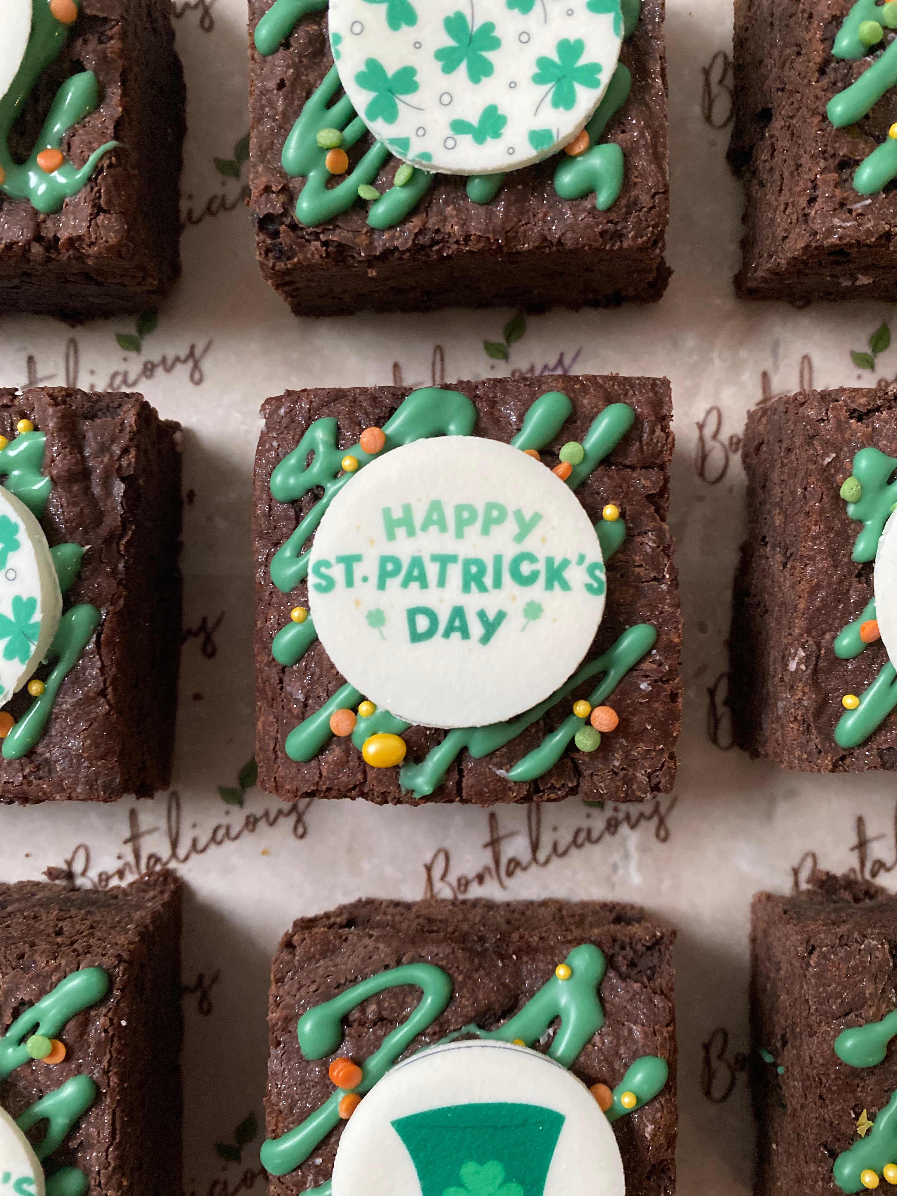St. Patrick's Day Brownie Bite Tray