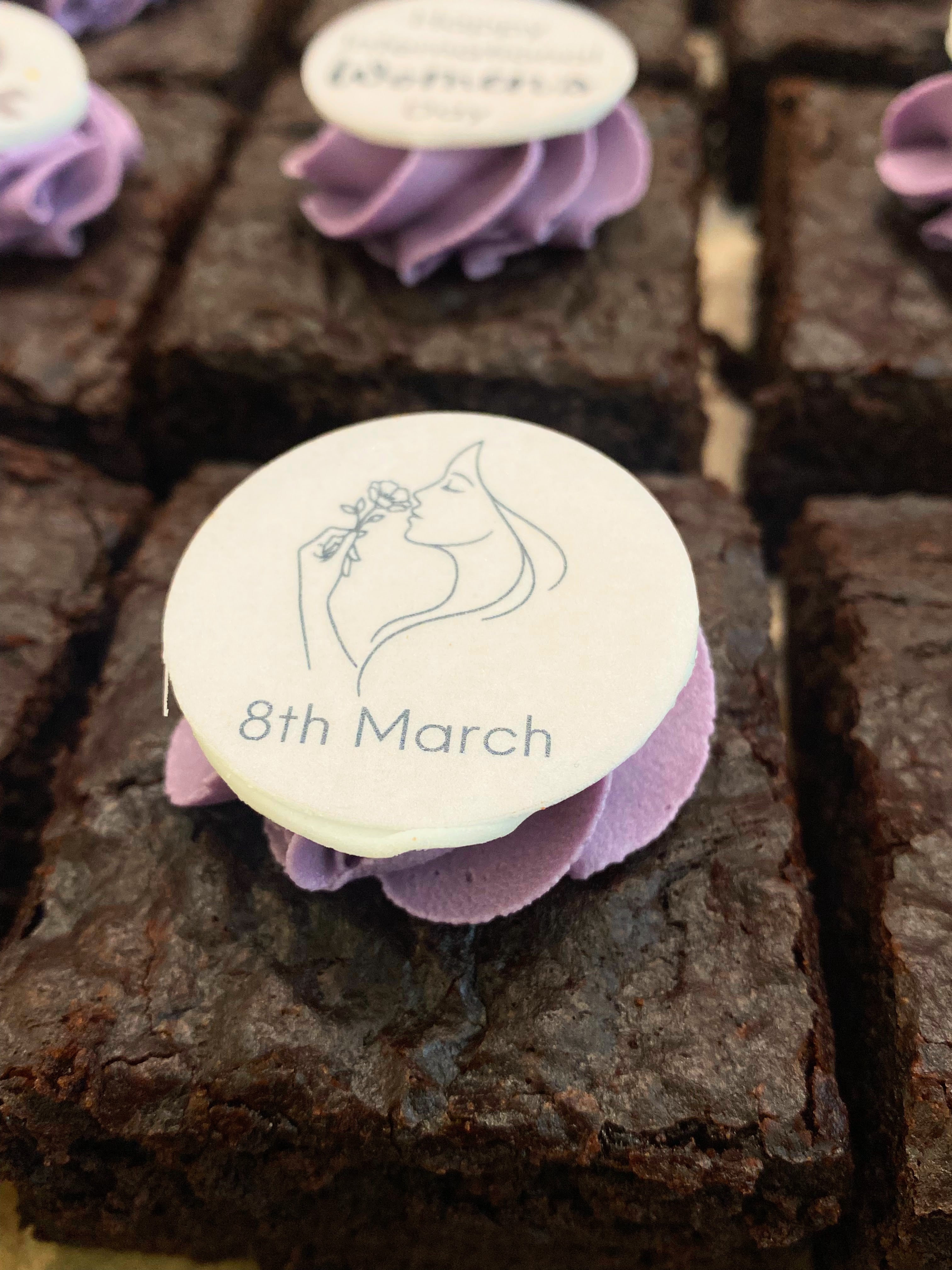 International Women's Day Brownie Bite Tray